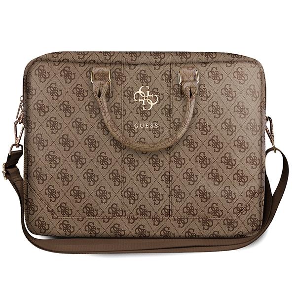 Bolsa Guess 4G Big Logo para laptop de 16'' - castanho