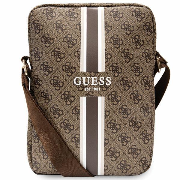 Bolsa Guess 4G Stripes para tablet de 10" - castanho"