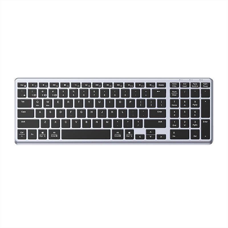 Teclado membrana sem fio Ugreen KU005 Bluetooth / 2.4 GHz - preto