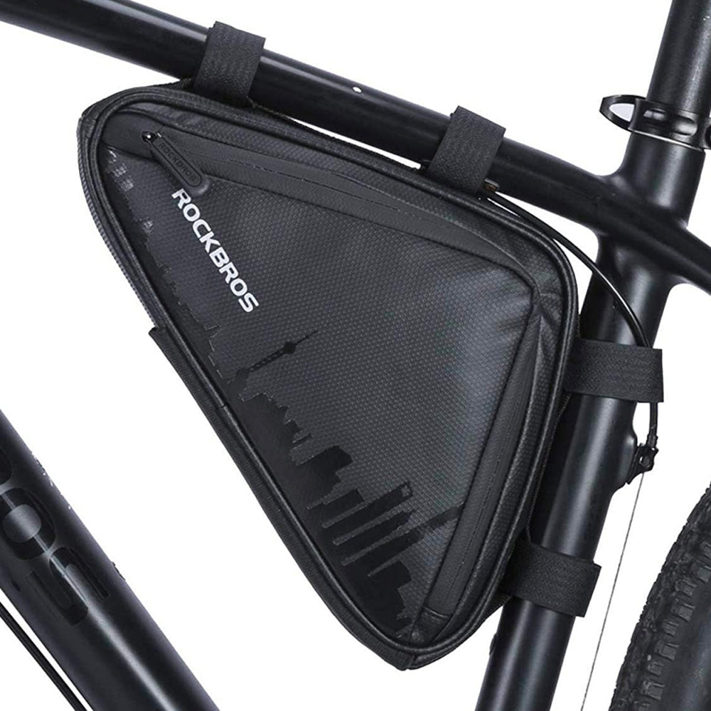 Bolsa de bicicleta Rockbros B39-2 impermeável para quadro - preta