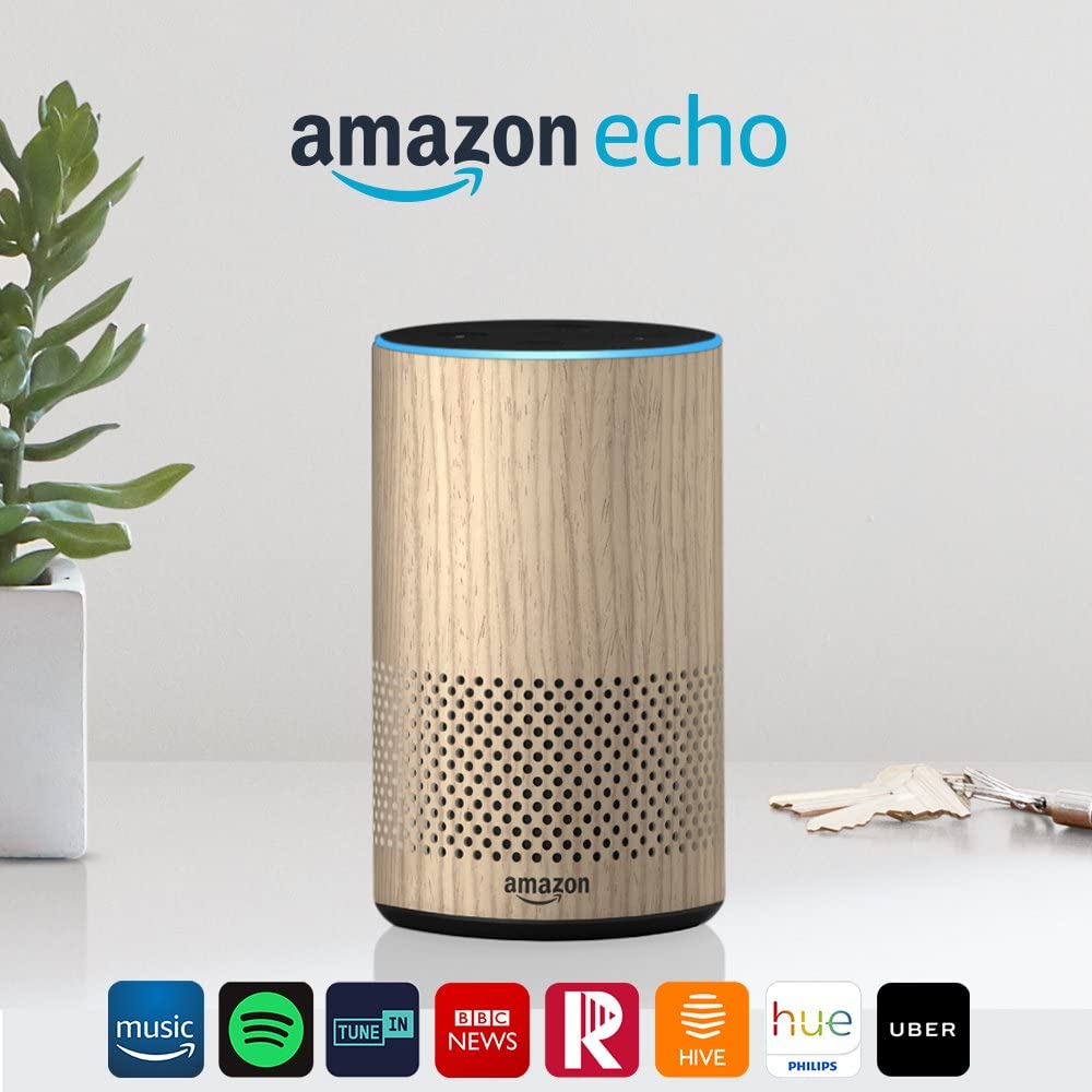 Amazon Echo 2nd Geração – Assistente Virtual ( Alexa ) Edição Especial Madeira (Carvalho)