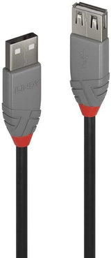 LINDY Cabo de Extensão USB Macho / USB Fêmea (2M)