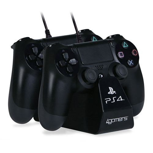 4Gamers Carregador de Comandos DualShock 4 Black PS4 Dock Station