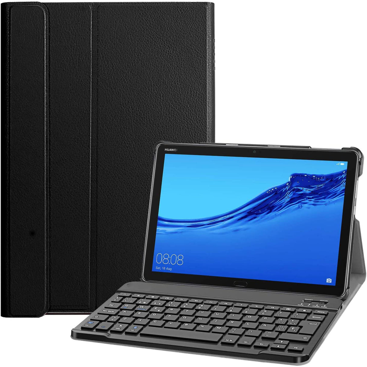 Capa Flip com Teclado Bluetooth Destacável para Huawei MediaPad M6 10.8