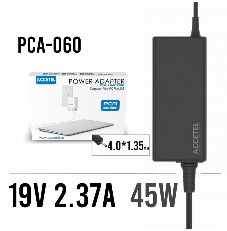 Carregador de Portátil Accetel PCA-060 para ASUS 19V 2.37A 45W