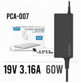 Carregador de Portátil Accetel PCA-007 para Samsung 19V 3.16A 60W