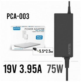 Carregador de Portátil Accetel PCA-003 para Toshiba 19V 3.95A 75W