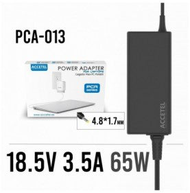 Carregador de Portátil Accetel PCA-013 para HP 18.5V 3.5A 65W