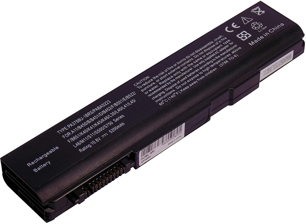 Toshiba Bateria Original PA3786U-1BRS PA3787U-1BRS PA3788U-1BRS PABAS22 4910mAh