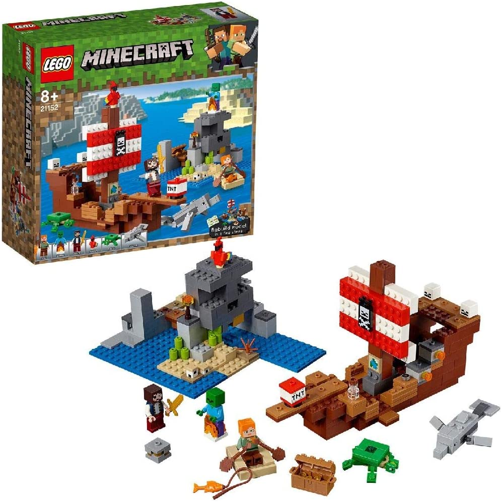 LEGO Minecraf 21152- A Aventura do Barco Pirata