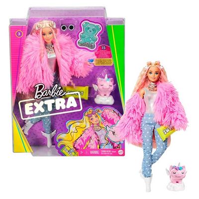 Barbie Extra Casaco Rosa Fluffy