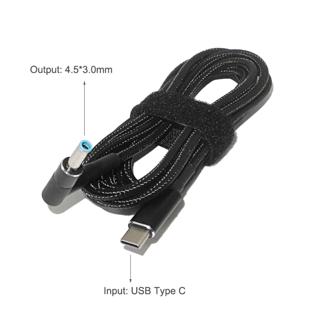 Cabo Carregamento USB-C Macho para 4,5mm x 3,0mm Macho