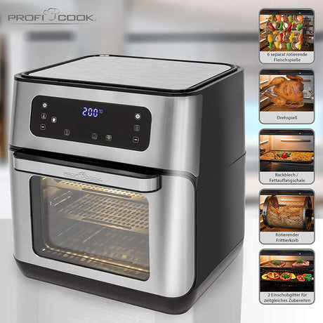 Proficook FR 1200 H Air Fryer 11L 8 Programas 1500W Fritadeira Sem Óleo