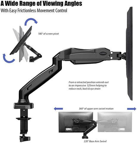 Invision Suporte de Mesa Articulado Universal para TV Monitor 17" - 27"