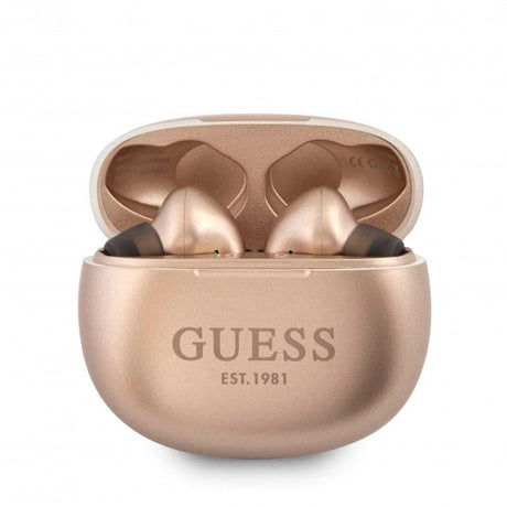 Guess Auricular Bluetooth TWS com Caixa Carregamento Gold