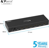 Portta Splitter Multiplicador HDMI 1 x 8  1 Entrada 8 Saídas Full HD 1080p 3D