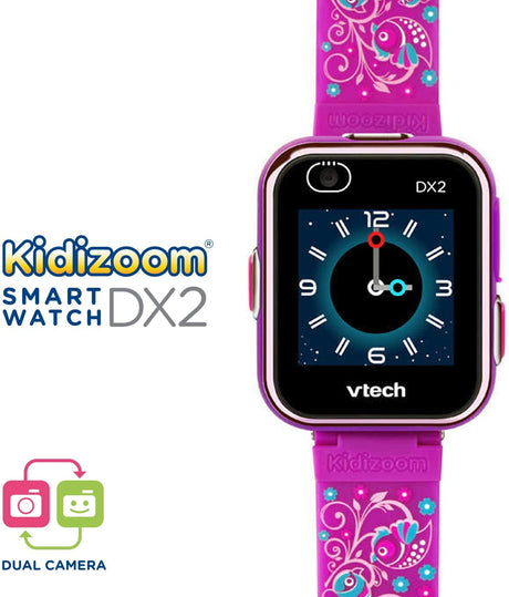 VTech Kidizoom Smartwatch DX2 - Selfie Dual Câmara Roxo Floral