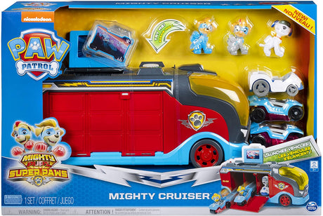 Patrulha Pata Camião Mighty Cruiser com 3 Veículos LAÇAMENTO MIGHTY PUPS