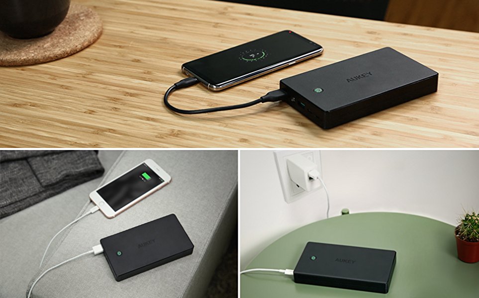 AUKEY Power Bank  20000 mAh Quick Charge 3.0