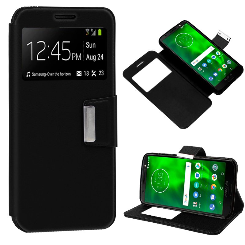 Capa Flip Motorola Moto G6 Plain Black