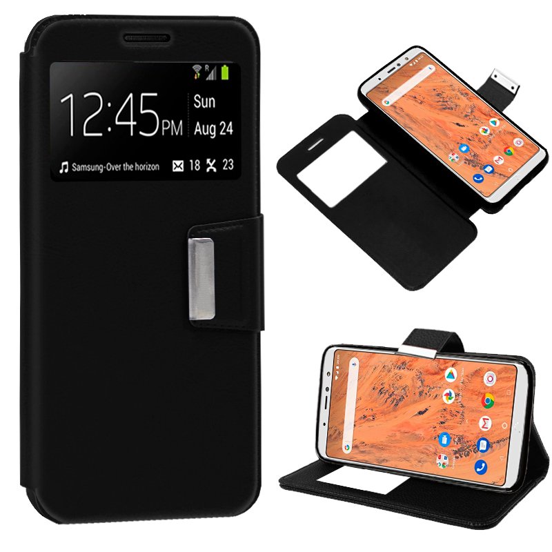 Capa com Capa Flip BQ Aquaris X2 / X2 Pro / Vsmart Active 1 Smooth Black