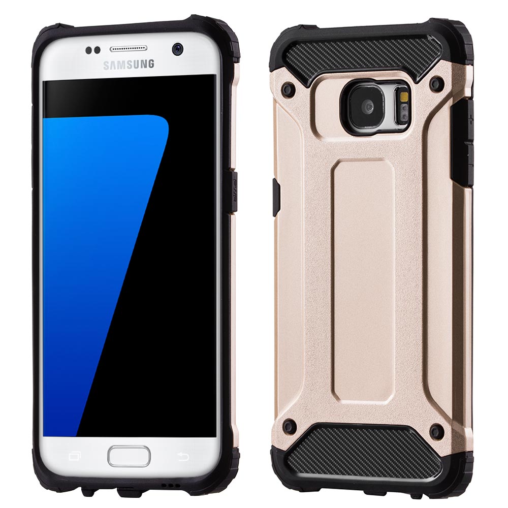 Capa Hybrid Armor Capa resistente e resistente para Samsung Galaxy S7 Edge G935 ouro