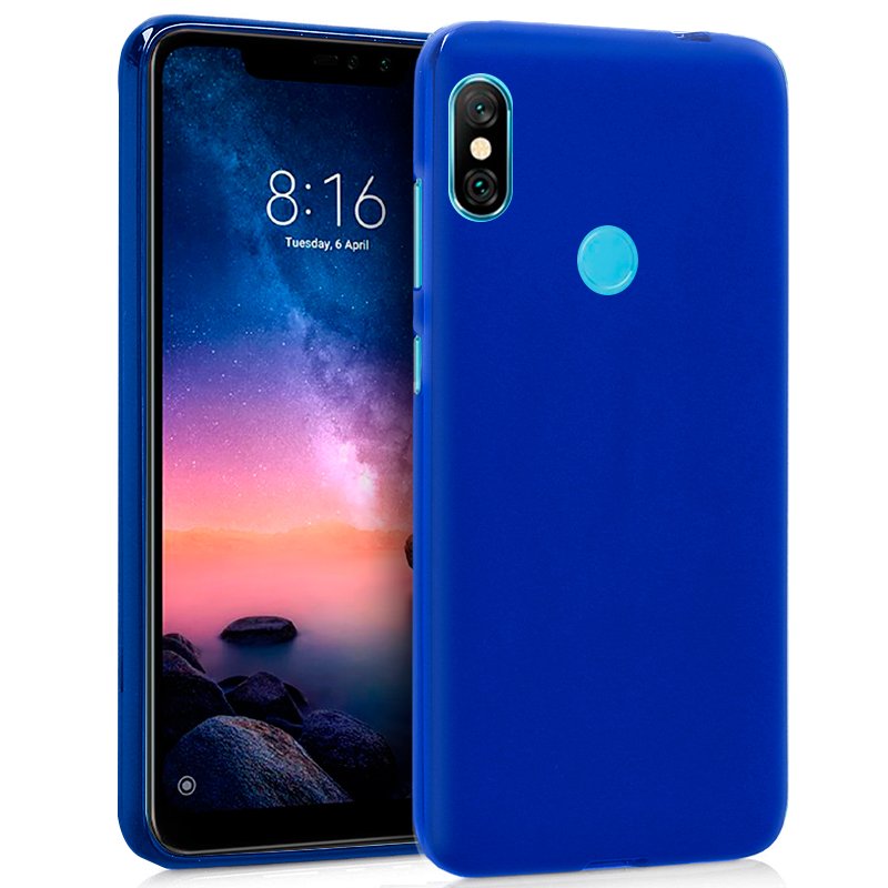 Capa Silicone para Xiaomi Redmi Note 6 Pro (Azul)