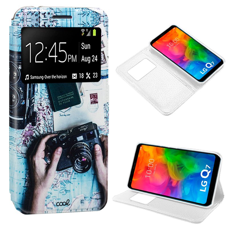 Capa Flip Cover LG Q7 Cartoon Travel