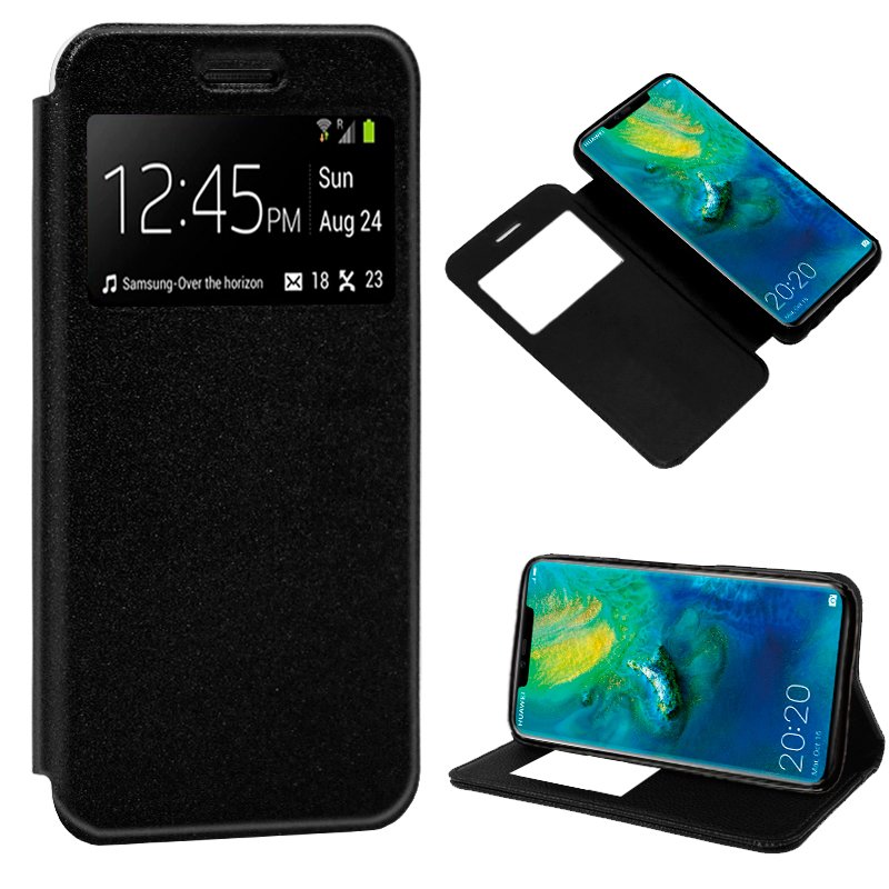 Capa Flip Huawei Mate 20 Pro Plain Preto