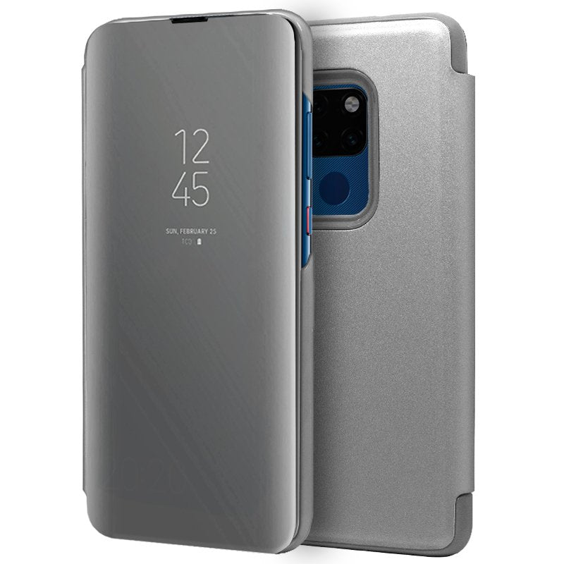 Capa Flip Huawei Mate 20 Clear View Silver