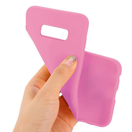 Capa silicone para Samsung G970 Galaxy S10e (rosa)