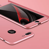 Capa de proteção GKK 360 frontal e traseira capa de corpo inteiro para iPhone 7 Plus rosa