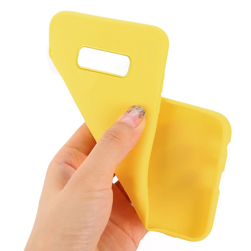 Capa Silicone Samsung G970 Galaxy S10e (Amarelo)