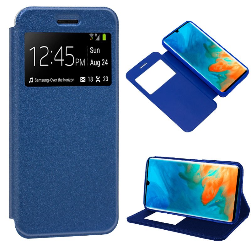 Capa Flip Huawei P30 Pro Plain Blue