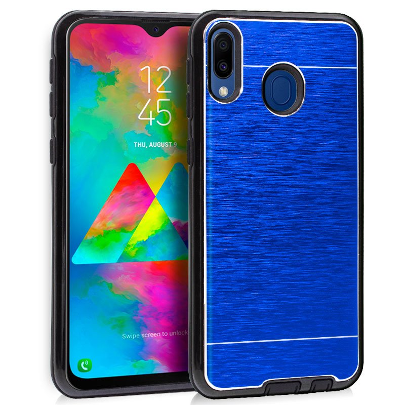 Capa em alumínio azul para Samsung M205 Galaxy M20