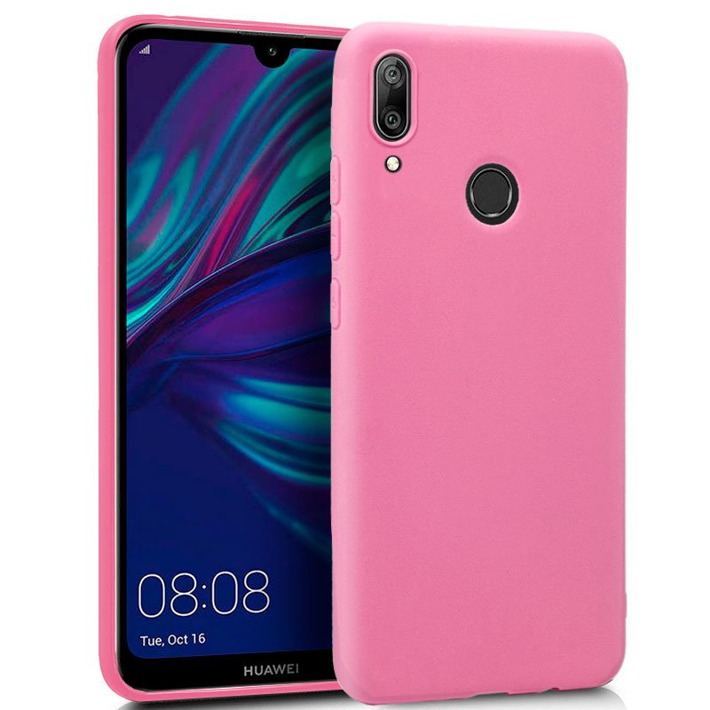 Capa Silicone Huawei Y7 (2019) Rosa