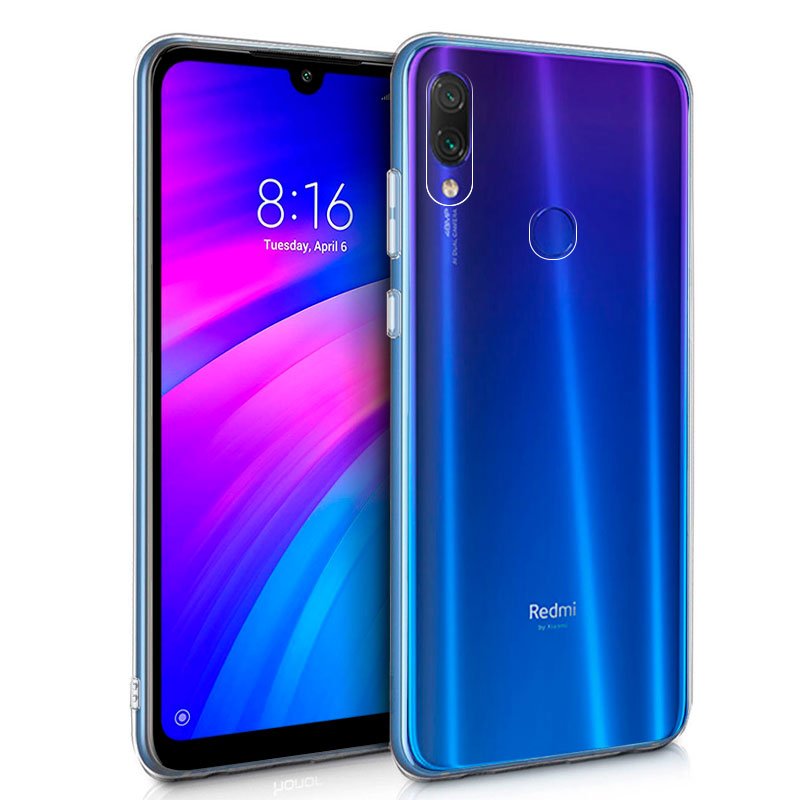 Capa silicone para Xiaomi Redmi 7 (transparente)