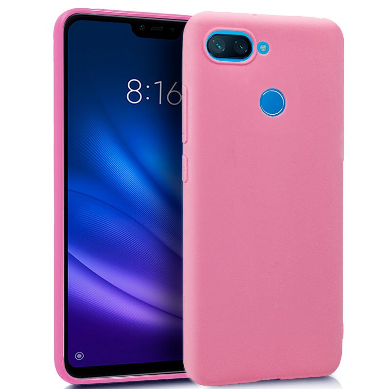 Capa Silicone para Xiaomi Mi 8 Lite (Rosa)