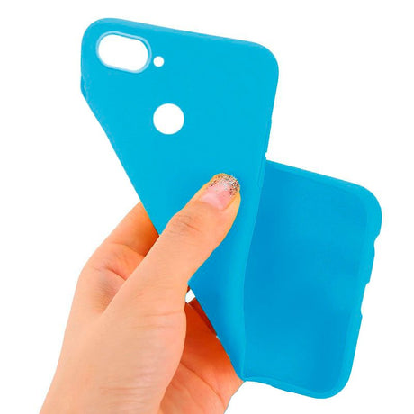 Capa Silicone para Xiaomi Mi 8 Lite (Azul Claro)