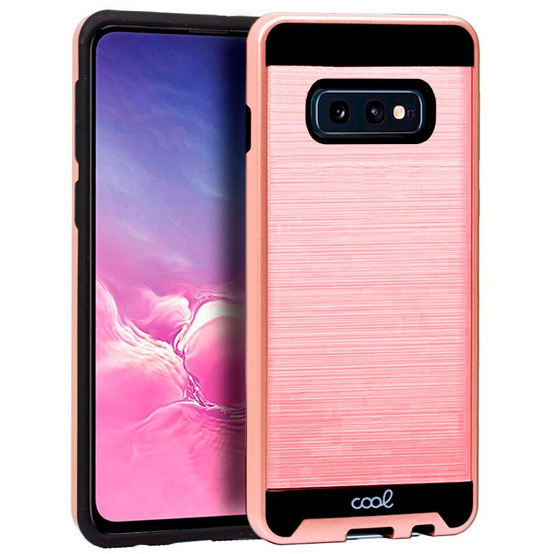 Capa em alumínio rosa para Samsung G970 Galaxy S10e