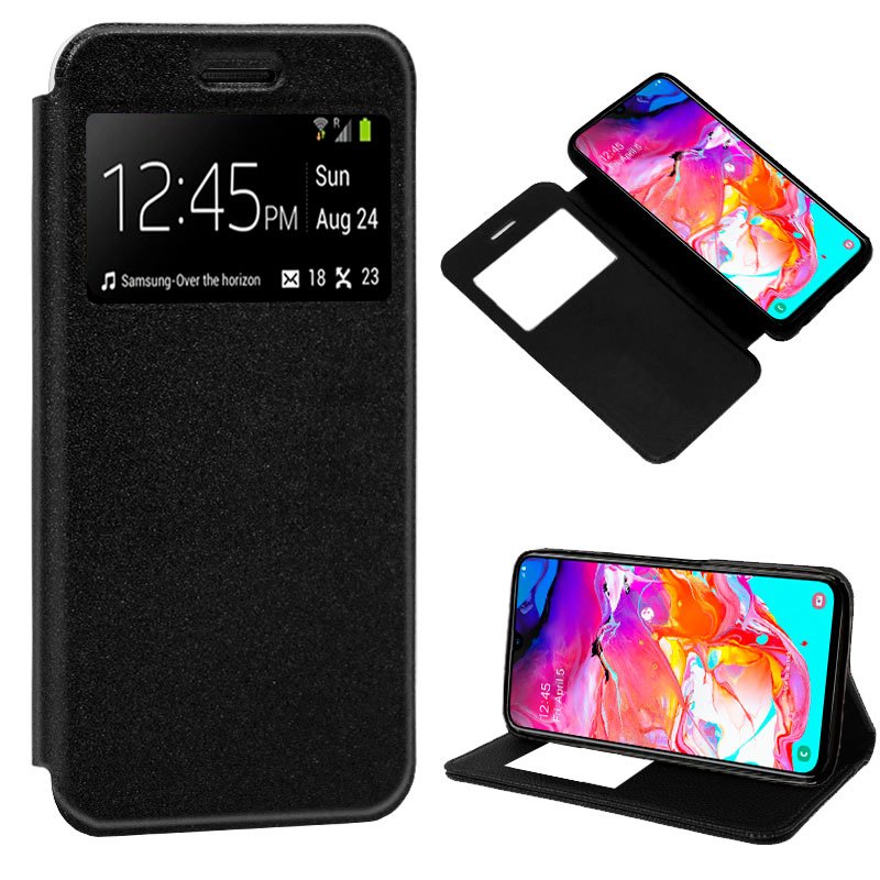 Capa Flip Samsung A705 Galaxy A70 Smooth Preto