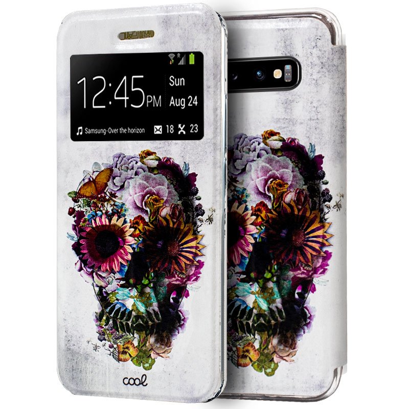 Capa Flip Cover Samsung G973 Galaxy S10 Desing Caveira