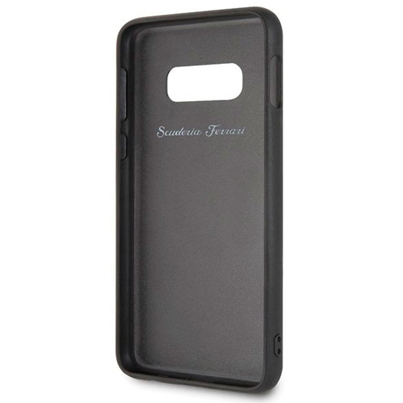 Capa Samsung G970 Galaxy S10e Ferrari Couro Preto