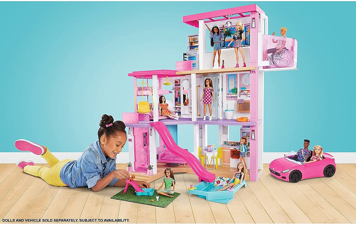 Playset Barbie com Boneca - Casa Mobiliada 360 Graus - Mattel