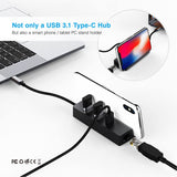 USB C Hub 4 em 1 - 3X USB 3.0 RJ45