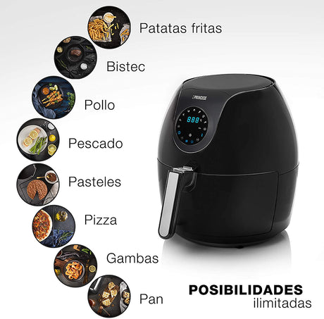 Princess Hot Air Fryer XXL Fritadeira Sem Óleo 5,2 Litros 1700W