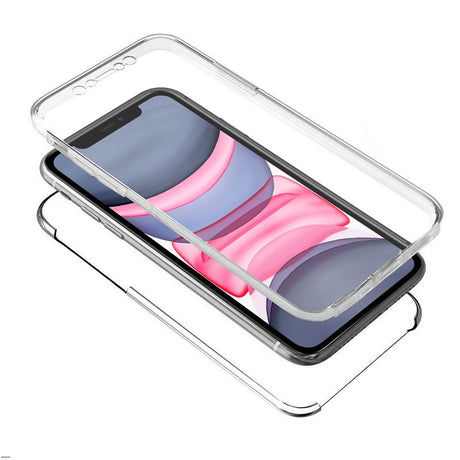 Capa silicone 3D para iPhone 11 (frente e verso transparentes)