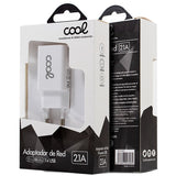 Carregador 1 x USB 2,1 A branco