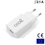 Carregador 1 x USB 2,1 A branco