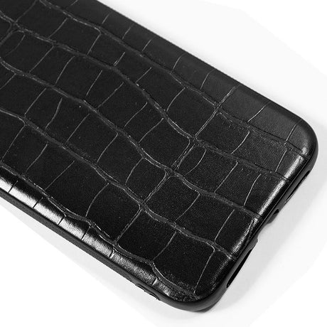 Capa Couro Preto para iPhone 11 Pro Crocodile